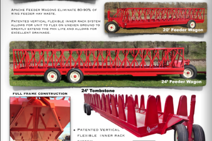 Apache Equipment 20' Narrow Feeder Wagon | Length 20' | Single‑Axle | For Livestock Feeding