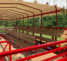 Apache Trolley “Open‑Air Limousine” | 30–35 Passenger Capacity | Pull Type | 40–60 HP | For Tractors & Trucks