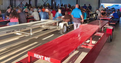 Apache Equipment Portable Picnic Table | 20′ Bench | Heavy‑Duty Frame