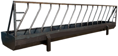 Apache Feed Bunk with Folding Feed Panel | Model 20' | 40" W | For Cattle Operations & Ranch Facilities