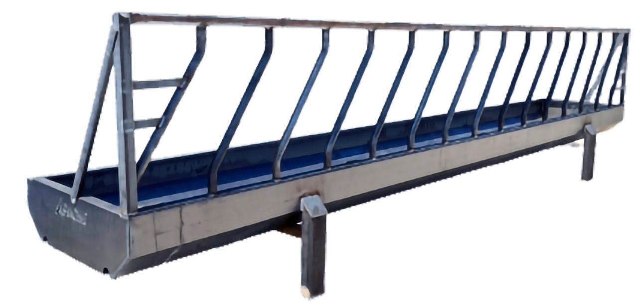 Apache Feed Bunk with Folding Feed Panel | Model 20' | 40" W | For Cattle Operations & Ranch Facilities