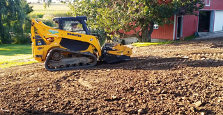 HLA Attachments | Stone Fork with Power Rake | Models SFRL72 To SFRL108 | Widths 72" To 108" | For Skid Loader