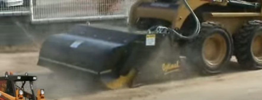 EI Attachments 72" & 84" Bucket Broom Chain Drive Motor | Hydraulic Flow 15‑30 GPM | for Skid Steer