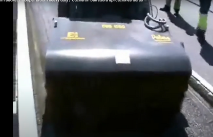 EI Attachments Bucket Broom Asphalt Special Direct Drive Motor | 72" & 84" Working Width | Hydraulic Flow 15–25 GPM | For Skid Steer