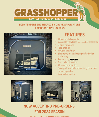 JRiley Seed Co. Grasshopper Model 130 Seed Tender | For Drone Applicators