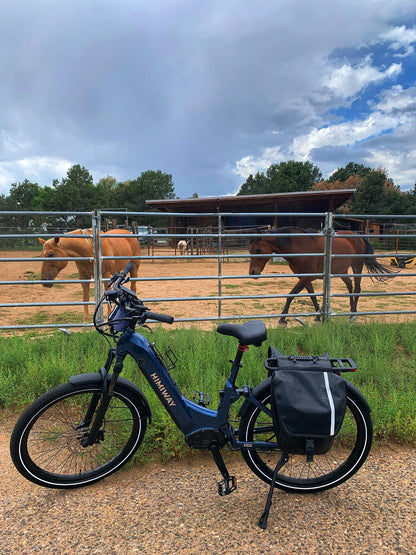 Himiway | Electric Bike | Model A7 Commuter | 27.5 x 2.4” Tires | 750W Hub Motor | 65 Mile Range | 400 lb Payload | Full Suspension Comfort | For Urban Comfort & All-Terrain Exploration
