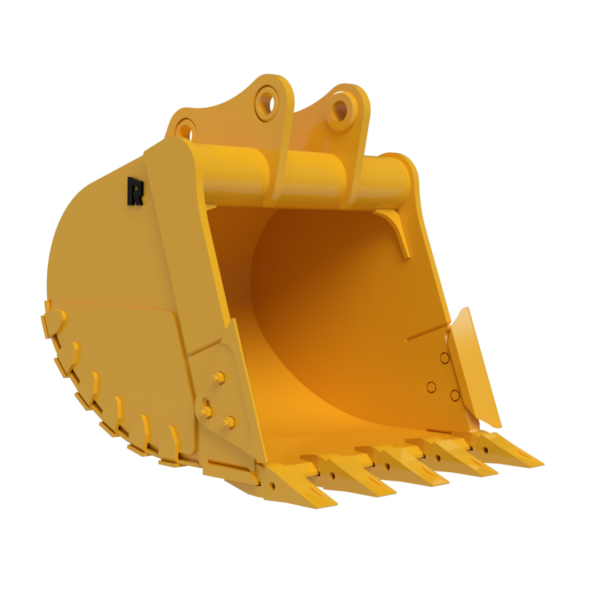 Rockland Severe Service Bucket | Machine Weight 15,000 - 110,000 lbs | Bucket Width 18" - 78" inches | Capacities 0.30 - 4.65 Cu. Yd. | For Excavators