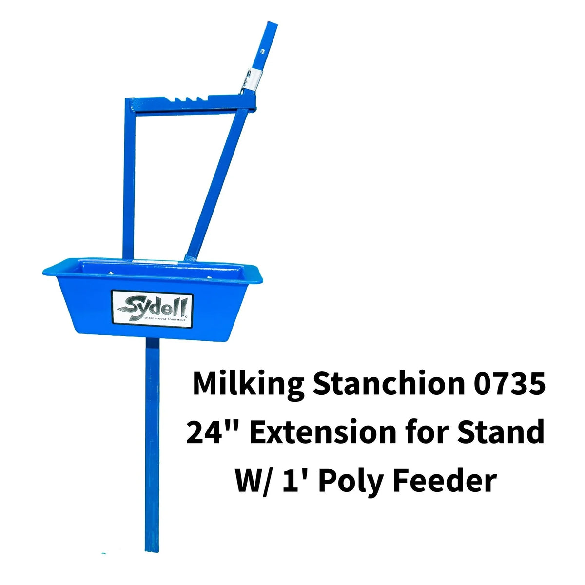 Sydell Milking Head Piece with 1' Poly Feeder | #0735 / #AL0735 | 9" Opening | For Sheep & Goat Milking