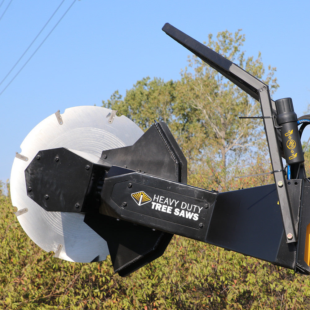 Sidney Power Tilt Tree Saw | Model TJ12UN-TRK | Blade Width 36" | 20-40 GPM | 20-40 HP | For Skid Steers, ATVs, UTVs & Tractors