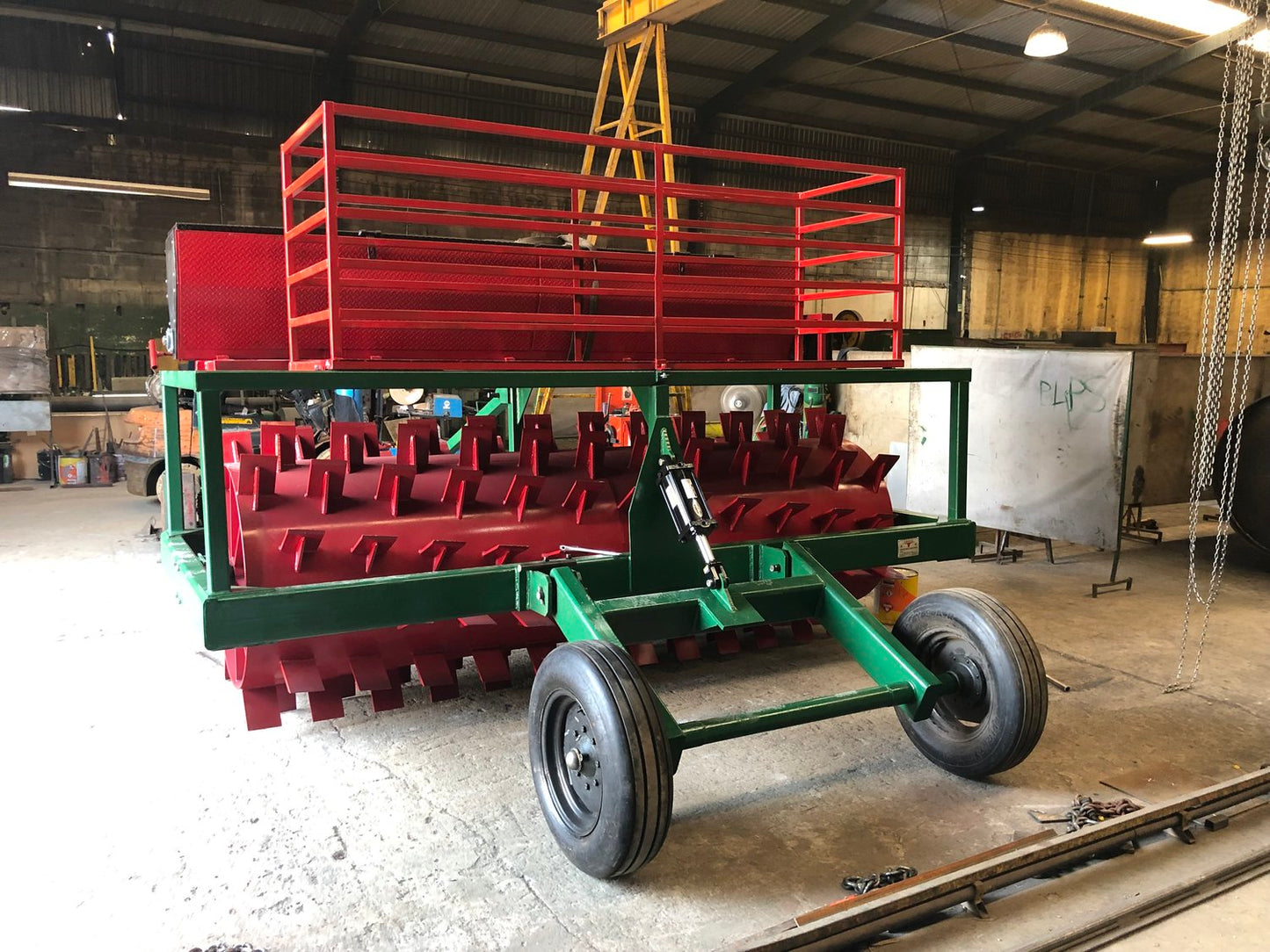 Roller Chopper Single Drum Renovator Pasture Aerator 8', 10', 12', 14’ & 16’ w/ 30", 36" & 42" Drum For Tractor Or Dozer