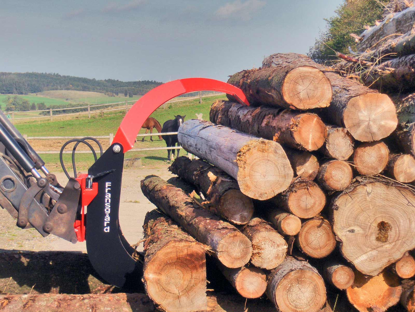 Fransgard Forestry Grapple | Model SK-950 & SK-1400 | Grapple Opening 44" & 57" | 25-60 HP | 5-15 GPM | For Skid Steers & Tractors