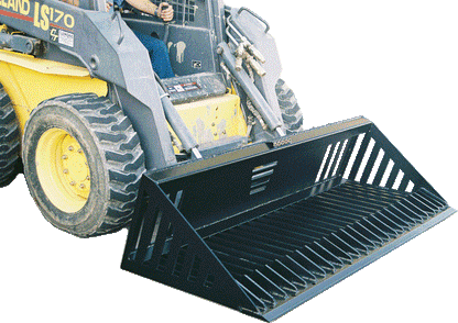 Star Industries HD Skeleton Bucket | Width 66",  72" & 84" | 15–40 GPM | For Skid Steers