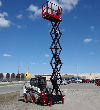 Skid‑Lift Hydraulic Scissor Lift Attachments | Model 1805S | Working Height 24' | 10-15 GPM | For Skid Steers