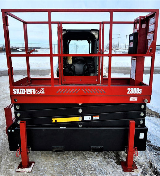 Skid‑Lift Hydraulic Scissor Lift Attachments | Model 1805S | Working Height 24' | 10-15 GPM | For Skid Steers