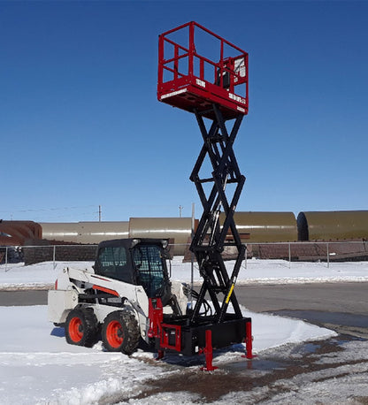 Skid‑Lift Hydraulic Scissor Lift Attachments | Model 1805S | Working Height 24' | 10-15 GPM | For Skid Steers