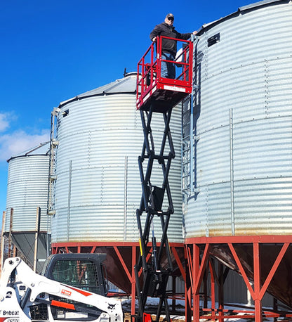 Skid‑Lift Hydraulic Scissor Lift Attachments | Model 1805S | Working Height 24' | 10-15 GPM | For Skid Steers