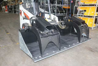 Landy Attachments Grapple Bucket | Widths 78" & 85" | 25-40 HP | 16 GPM | For Skid Steers, Tractors, ATVs & UTVs