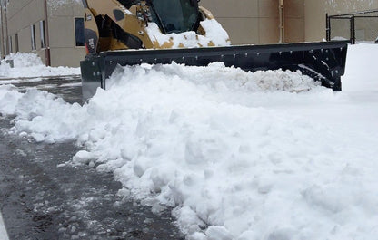 Virnig V50 Low Profile Snow Pusher | Models LSWP84, LSWP96, LSWP108 & LSWP120 | Widths 92.3" To 124.5" | Hydraulic Flow Range 15 To 25 GPM | For Skid Steer