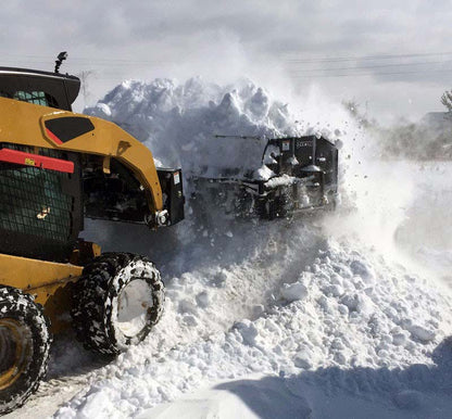 Virnig V60 Hydraulic Snow Blade/Pusher | Models HSBP120, HSBP132, HSBP144 & HSBP156 | Widths 124.5" To 160.5" | Hydraulic Flow 15 To 25 GPM | For Skid Steer