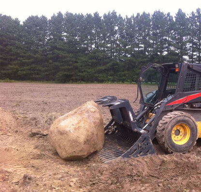 Virnig V50 Skeleton Rock Grapple | Models SRGV60, SRGV66, SRGV72, SRGV78 & SRGV84 | Widths 61" To 87.5" | Hydraulic Flow 15 To 25 GPM | For Skid Steers