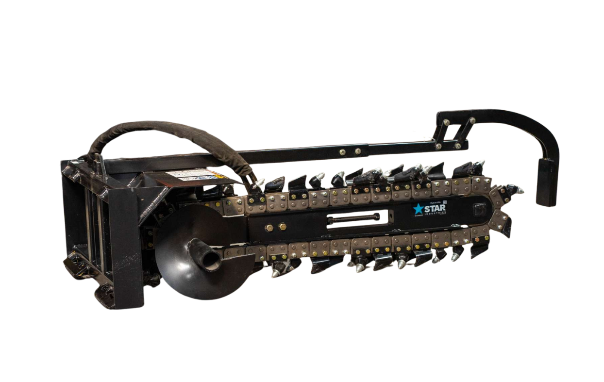 Star Industries Trencher | Models 131-48C, 131-48D & 131-48R | Size 48" | 20–30 GPM | For Skid Steer