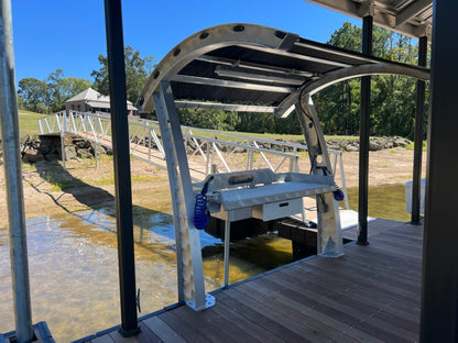 Killer Dock Fish Cleaning Station | Model Slam 4 1/2 | Width 54" | Heavy-Duty Marine Aluminum & HDPE | For Dock, Seawall, Deck & Patio