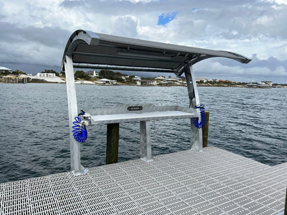 Killer Dock Premium Fish Cleaning Station | Model Slam 7 ½ | Width 90" | Marine-Grade Aluminum & HDPE | For Dock, Seawall & Patio