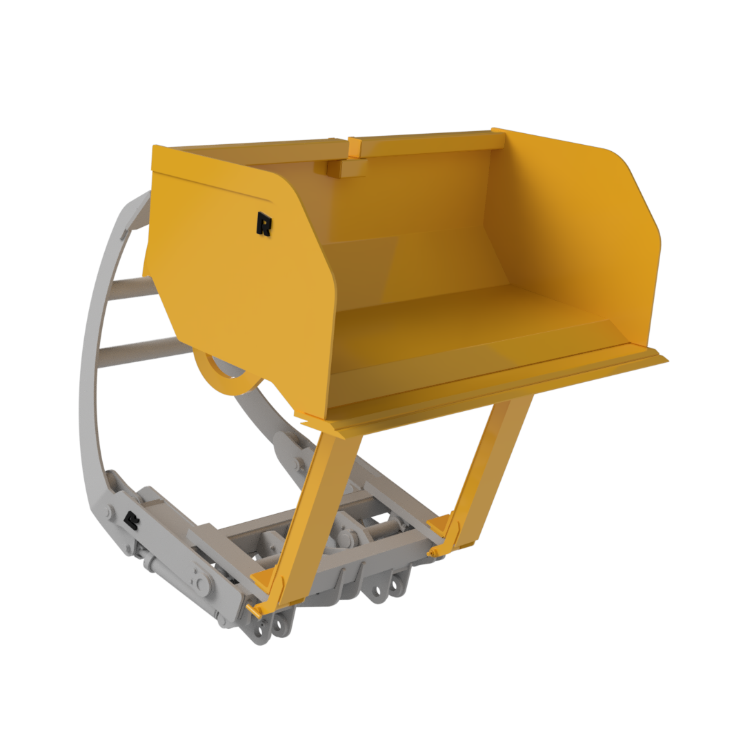 ROCKLAND SLIP-ON HIGH DUMP BUCKET WITH BOLT-ON CUTTING EDGES FOR LOADERS