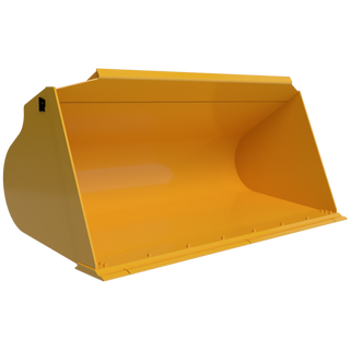 Rockland Snow Bucket | Bottom Design Sloped | Wear Plates Bolt-On, Extendable | Standard Side Cutters | For Loaders
