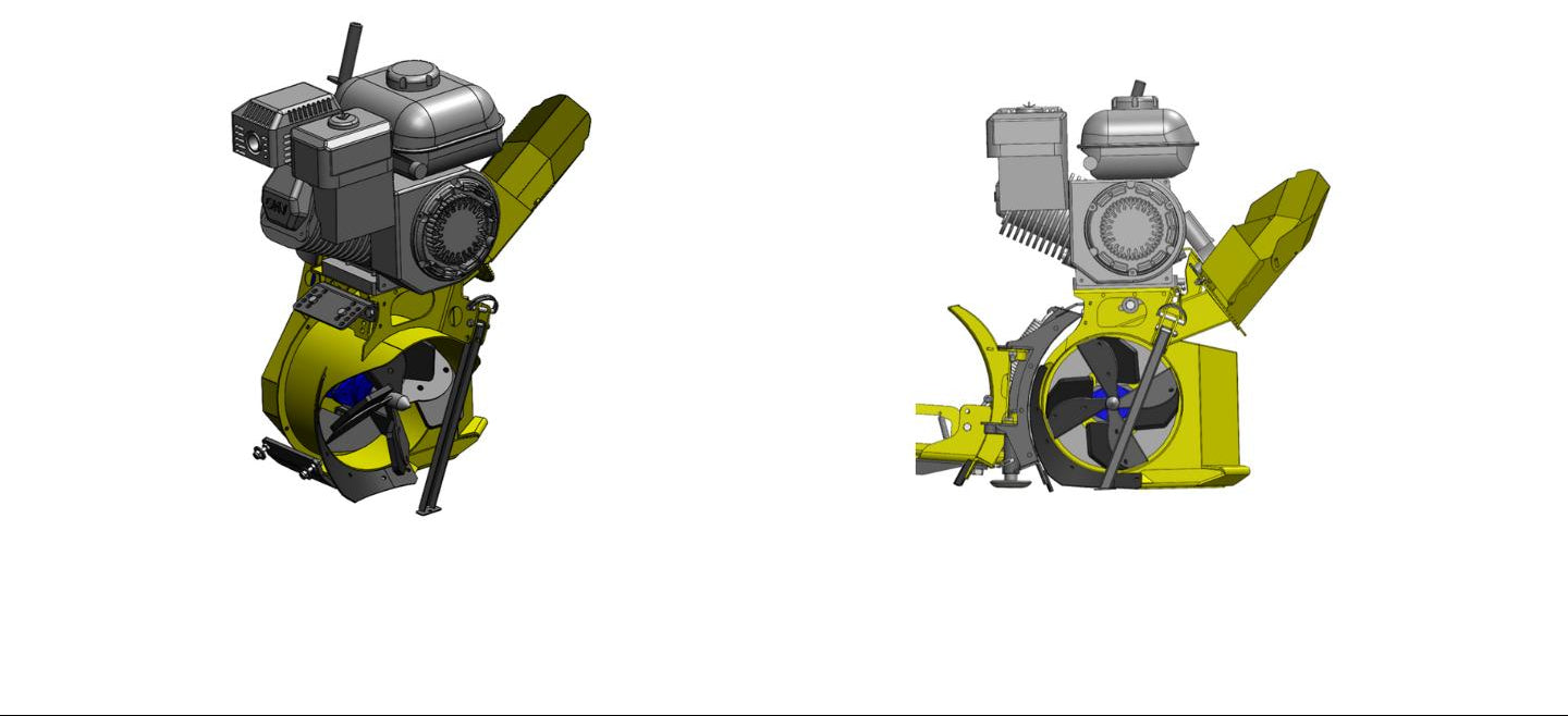 Rammy Thrower Plow ATV (Plow + Snow Thrower Combo) | Working Width 46" | Snow Throwing Distance 49' | Tank Volume 3.0L | Horsepower 9.5 HP | For ATVs
