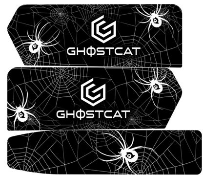 GhostCat Bikes Accessories Bundle | Battery Decals, BMX Kit – F Series, Drift Eight Metal Front Plate, Premium Tapia Seats, Rear Rack & Basket Options | For All Models GhostCat Bikes