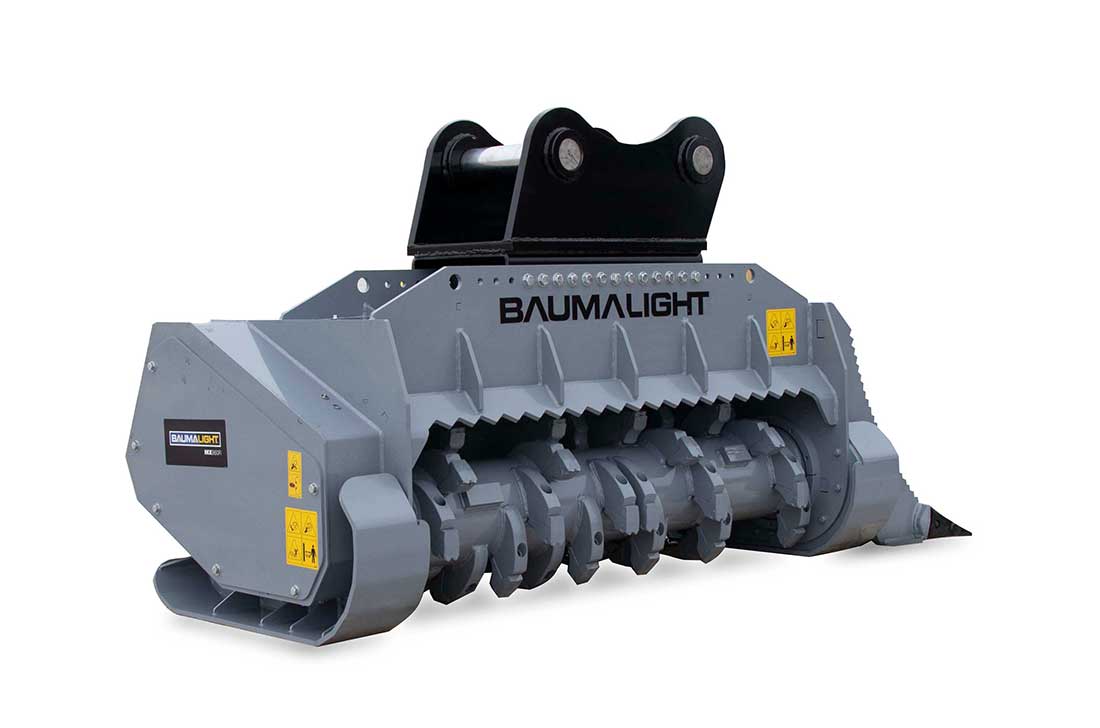 Baumalight Heavy Duty Fixed Tooth Mulcher | Model MX1160R & MX960R | Rotor Width 60" | Weight 2,910 - 2,925 lbs | For Excavators