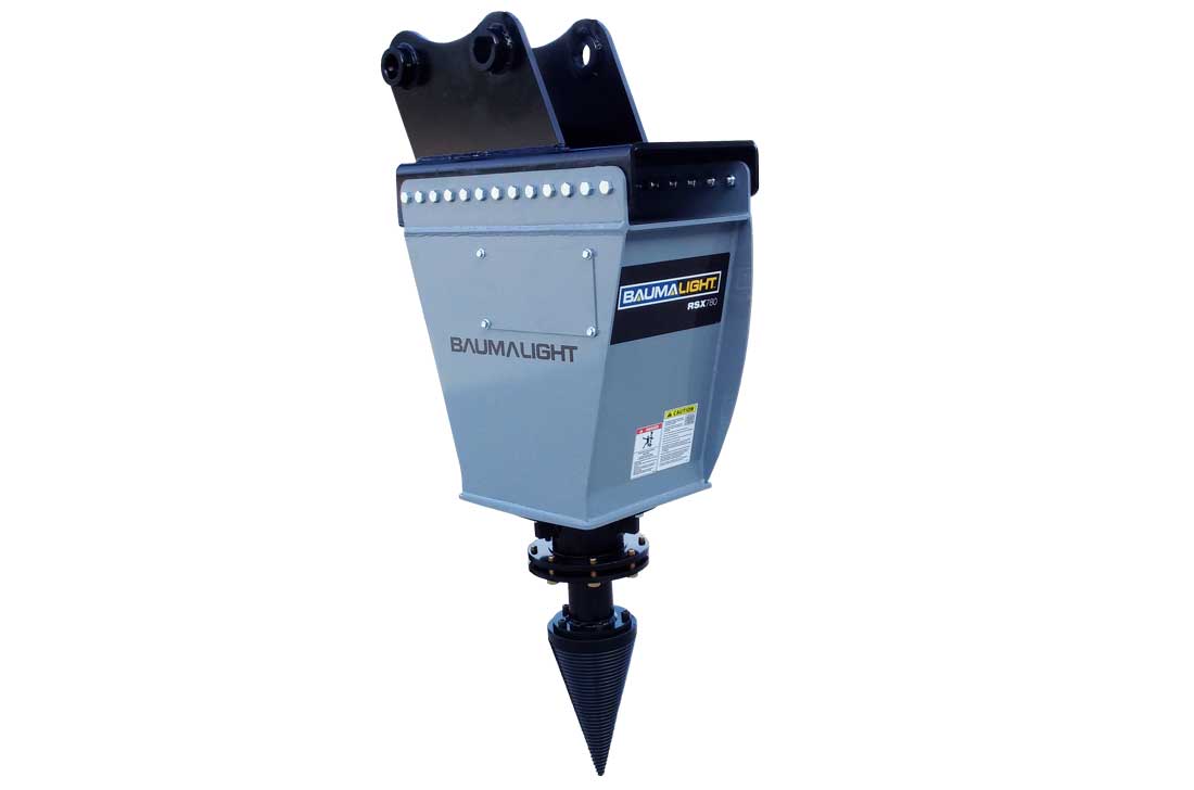 Baumalight Log Splitter | Model RSX380, RSX580 & RSX780 | Diameter 16" To  20" | Machine Size 5 To 20 Tons | For Excavators