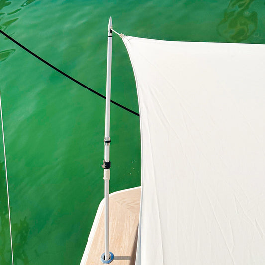 Gemlux | Cockpit Shade Poles | Model AR-HB2-5PTO5-POLE-PAIR | Pole Length 60" | UV-Resistant Carbon Fiber | For Boats with Standard Rod Holders