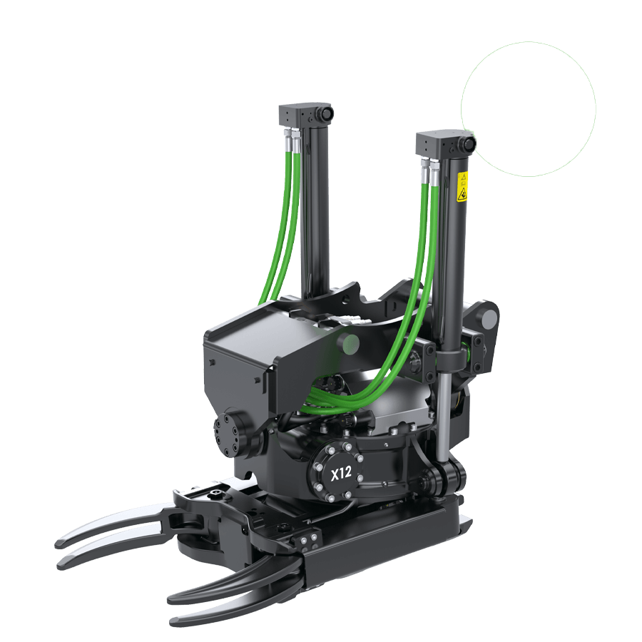 Steelwrist Tilt-Rotators | Model X12 | Building Height 15.6" inches | Machine Weight Up-To 15400 l Lbs | For Mid-Sized Excavators