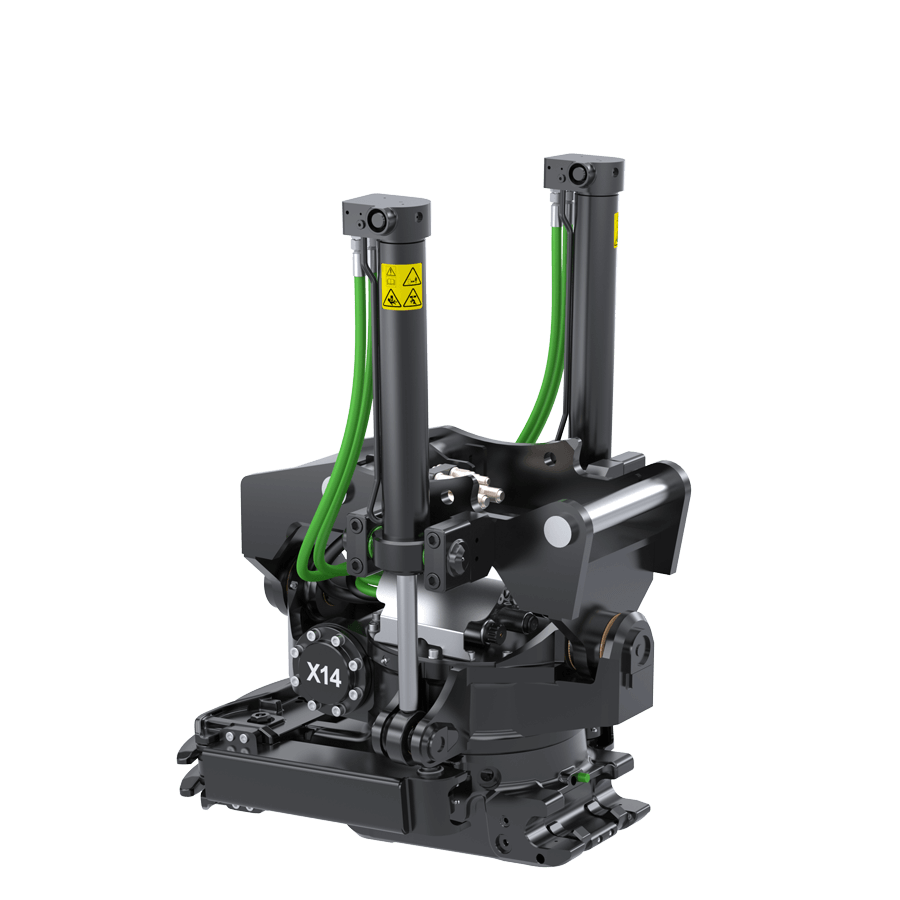 Steelwrist Tilt-Rotators | Model X14 | Building Height 17.9" inches | Machine Weight Up-To 26,500 l Lbs | For Mid-Sized Excavators