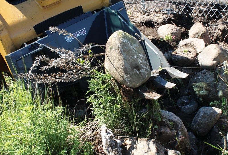 Virnig Stump Bucket | Model STMP | 45.6" Width | Hydraulic Flow 15+ GPM | For Skid Steers