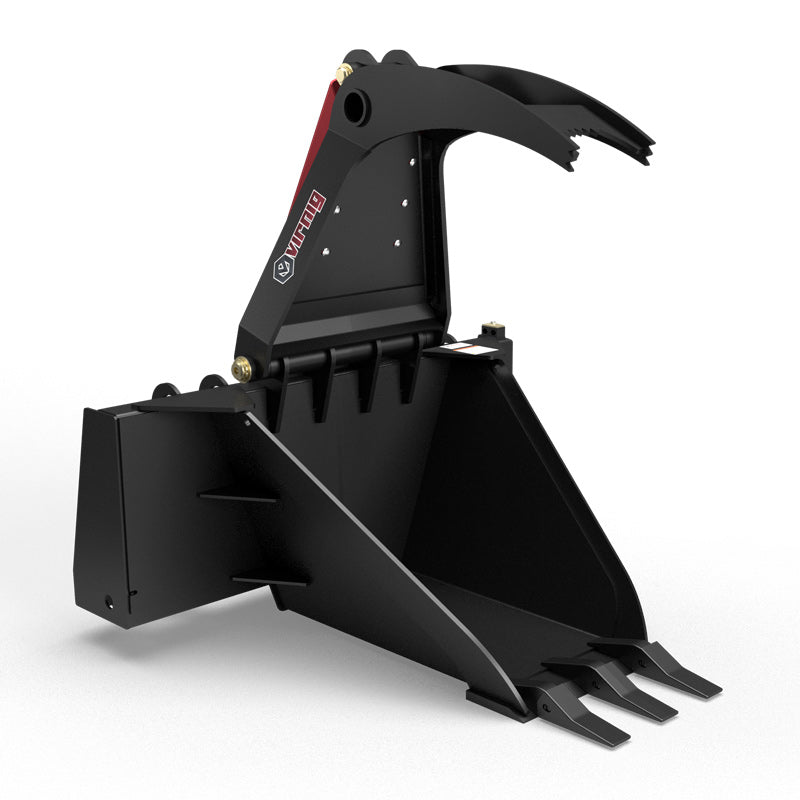 Virnig Stump Bucket Grapple | Model STMPG | 45.6" Width | Hydraulic Flow 15 To 25 GPM | For Skid Steer