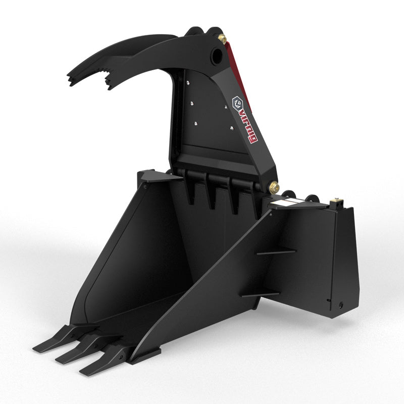 Virnig Stump Bucket Grapple | Model STMPG | 45.6" Width | Hydraulic Flow 15 To 25 GPM | For Skid Steer