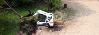 STOUT | XL Stump Bucket with Teeth | Serrated Sides | 48" Width | Hydraulic Flow 15-25 GPM | For Skid Steers