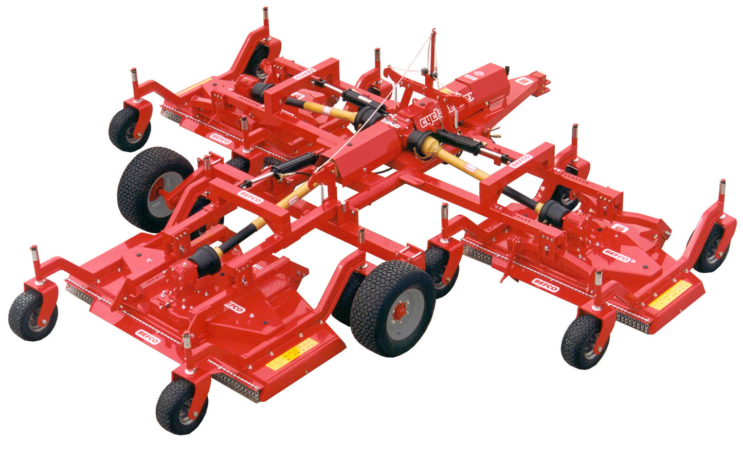 Befco | Pull Type Gang Grooming Mower | Model Cyclone Super Flex Series | Working Width 12' To 20' | Horsepower 35 To 80 HP | For Tractor
