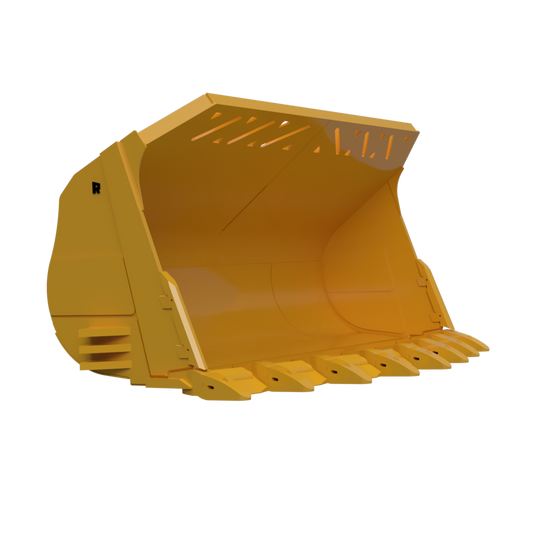 Rockland Super Duty Quarry Bucket | Heavy-Duty Built-In Spill-Guard | Bolt-on Skid Shoes | For Loaders