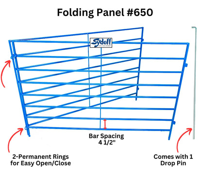 Sydell Folding Starter Lambing & Kidding Pen | #0120A / #0120A-G | 5–10 ft | Wall-Mount | For Sheep & Goats