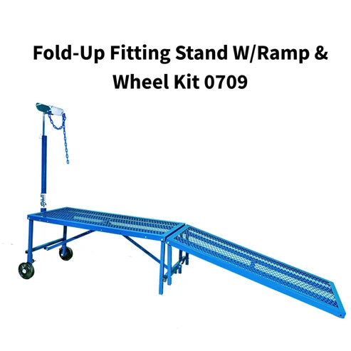 Sydell Fold-Up Fitting Stand With Ramp & Wheel Kit | #0709 | Size 20" x 48" | For Sheep & Goat Show Equipment
