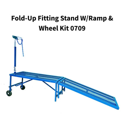 Sydell Fold-Up Fitting Stand With Ramp & Wheel Kit | #0709 | Size 20" x 48" | For Sheep & Goat Show Equipment