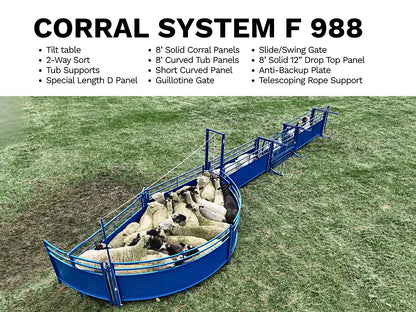 Sydell Complete Corral Working System F | #0988 | 94" Width | 1,170 lb | For Sheep & Goat Handling
