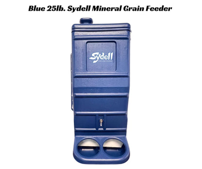 Sydell Blue Poly Mineral & Grain Feeder | #1013C / #1013 | 25 lb Capacity | For Sheep & Goat