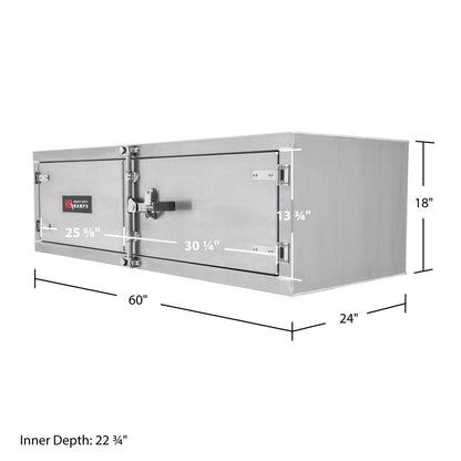 Heavy Duty Ramps Lockable Underbody Trailer Tool Cabinet | TC-181860 | Size 60" W x 18" D x 18" H | Capacity 400 lb. | Horsepower 23 HP | For Flatbed, Step-Deck & Dump Trailers