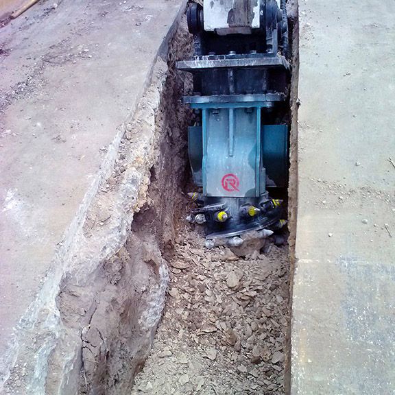 RockZone Rockwheel Trench Cutter | Model TC 20 & TC 30 | Drum Width 26" & 27" | Machine Size 18 - 42 Tons | For Excavators
