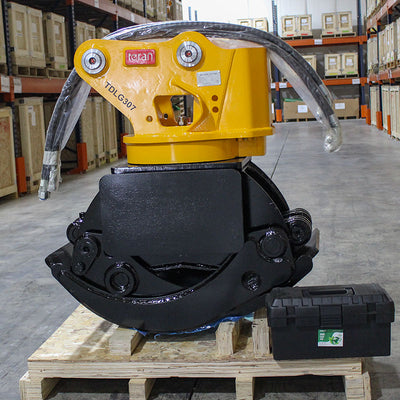Teran TDLG307 Hydraulic Rotary Log Grapple | For Excavator Attach